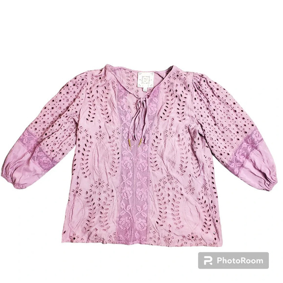 Johnny Was Janine Peasant Top - Picture 2 of 8